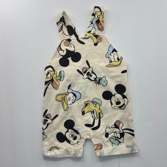 Disney Other - Disney Cream Mickey & Friends Printed One-Piece Bodysuit